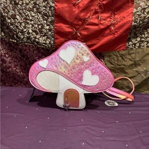 Pink Mushroom-Shaped Crossbody Bag